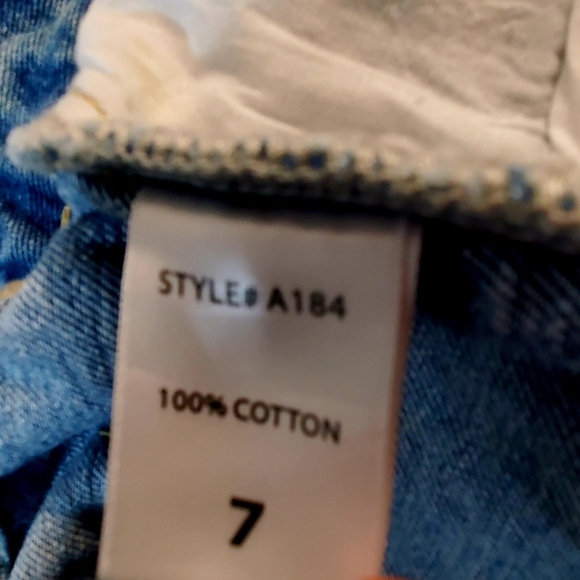 Fashion Nova Distressed Blue Denim Shorts - Picture 4 of 5